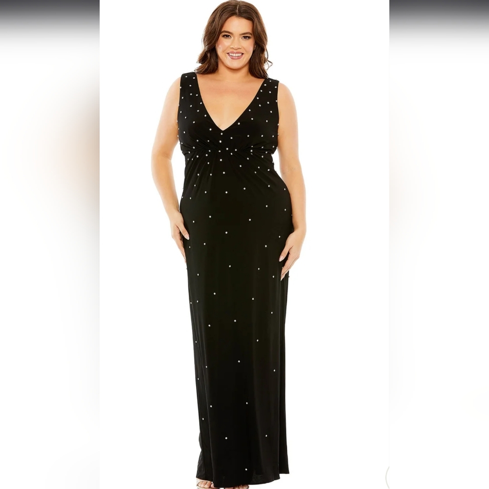 Mac Duggal Plus Jersey Cutout Gown